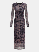 Tie-Dye Sheer Maxi Dress