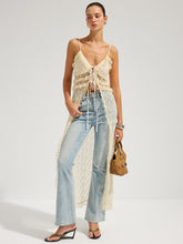 Ruffle Lace Sheer Cami Midi Dress