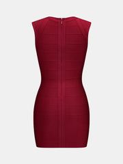 Deep V Sleeveless Bodycon Mini Dress