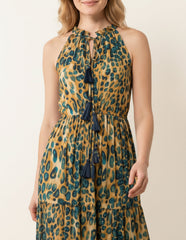 Diamante Tiered Tie Front Dress