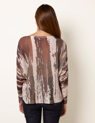 Metallic Paint Brush Top