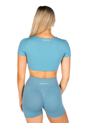 'Bella' Twist Tee - Teal - Kikiva Collection