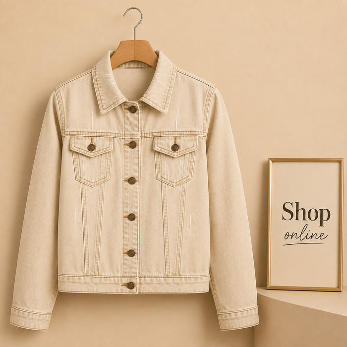 BIEGE DENIM JACKET