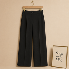 BLACK FORMAL PANT WIDE LEG