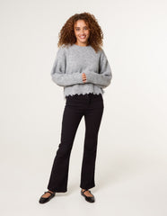 Lace Detailed Crew Neck Jumper