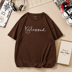 DARK BROWN TEE BLESSED