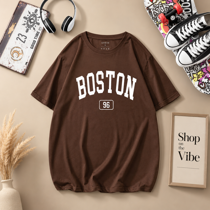 DARK BROWN TEE BOSTON