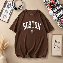DARK BROWN TEE BOSTON