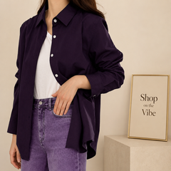 DARK PURPLE BUTTON DOWN SHIRT