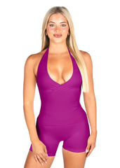 Dynamic Halter Seamless Singlet - Magenta - Kikiva Collection