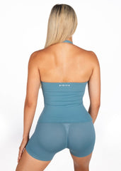 Dynamic Halter Seamless Singlet - Teal - Kikiva Collection