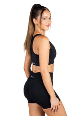 Dynamic 'Support' Crop - Black - Kikiva Collection