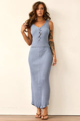 Soft Form Knit Top - Blue