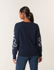 Floral Pattern Sweater