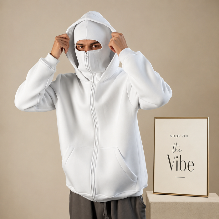 WHITE NINJA HOODIE