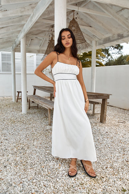 Across The River Maxi Dress White