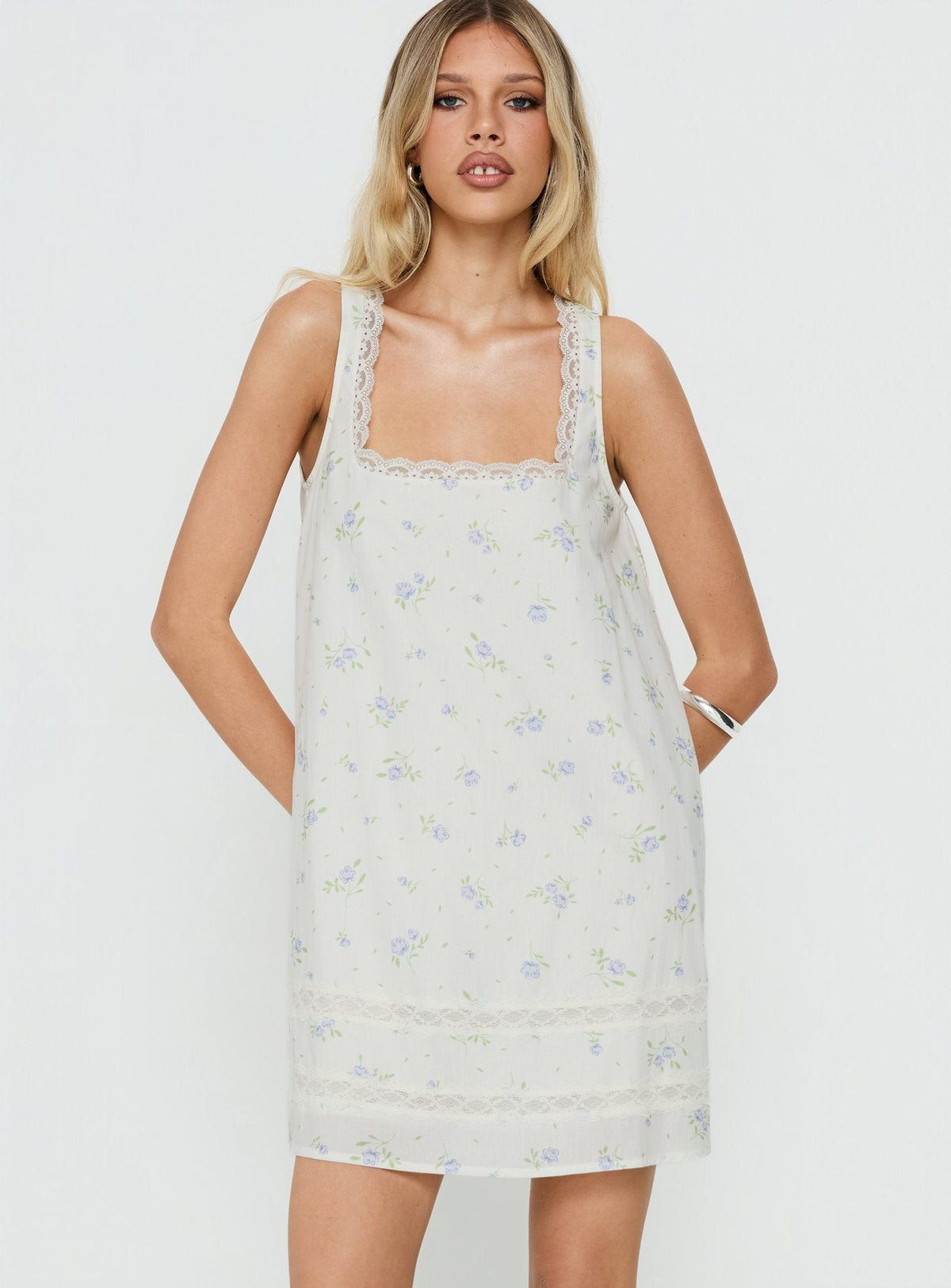 Alanah Mini Dress Blue Ditsy