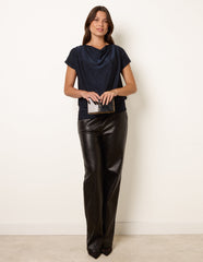 Cowl Neck Draped Top