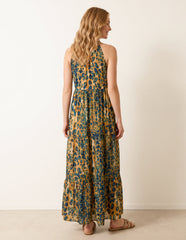 Diamante Tiered Tie Front Dress