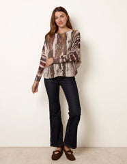 Metallic Paint Brush Top