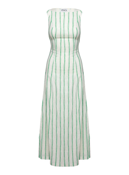 Lewisa Maxi Dress Green Stripe Tall
