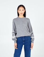 Balloon Sequin Disc Sleeve Jumper