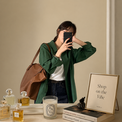 BOTTLE GREEN BUTTON DOWN SHIRT