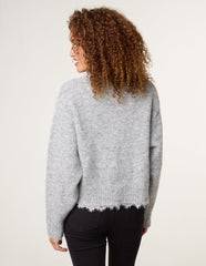 Lace Detailed Crew Neck Jumper