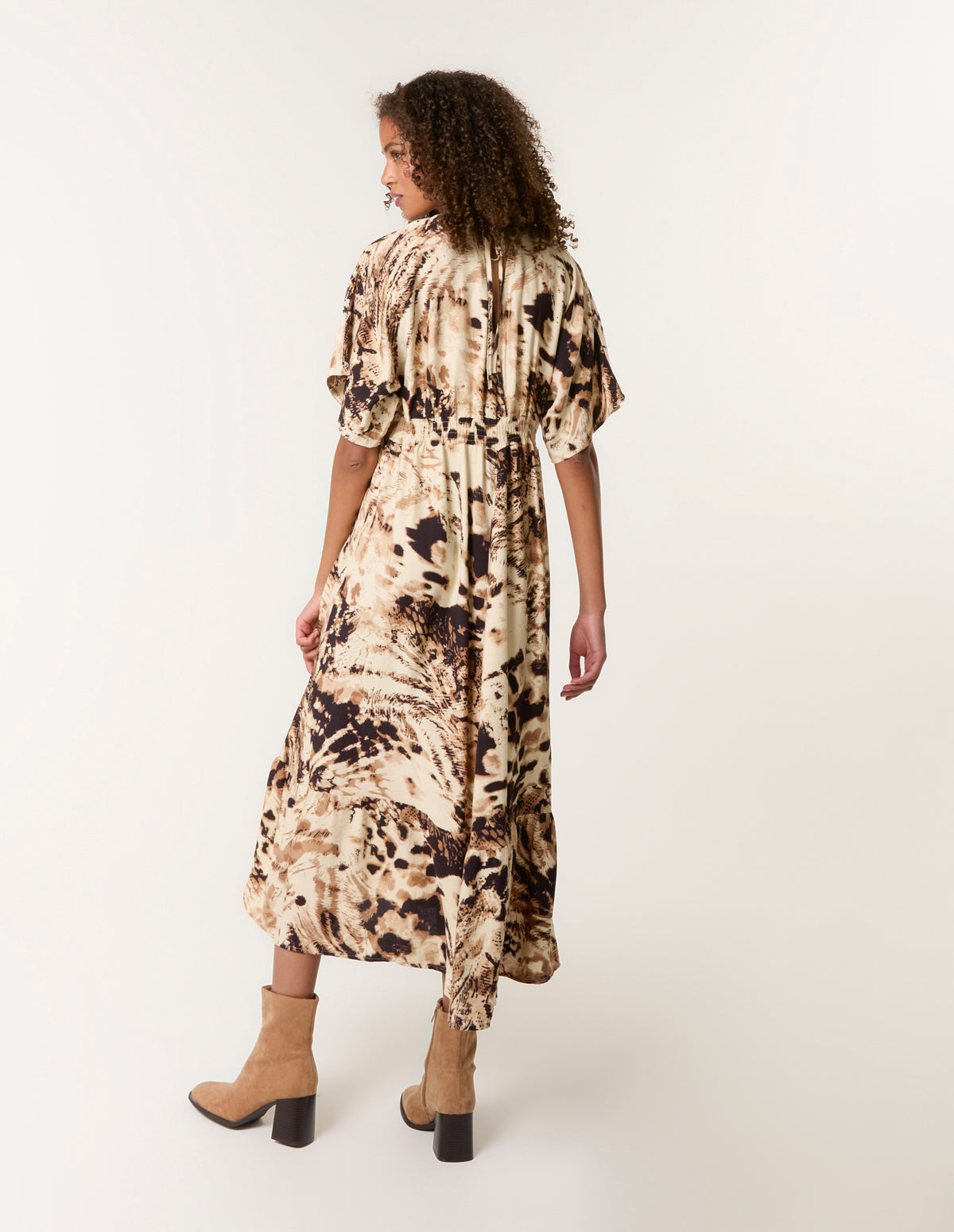 Abstract Animal Print Dress