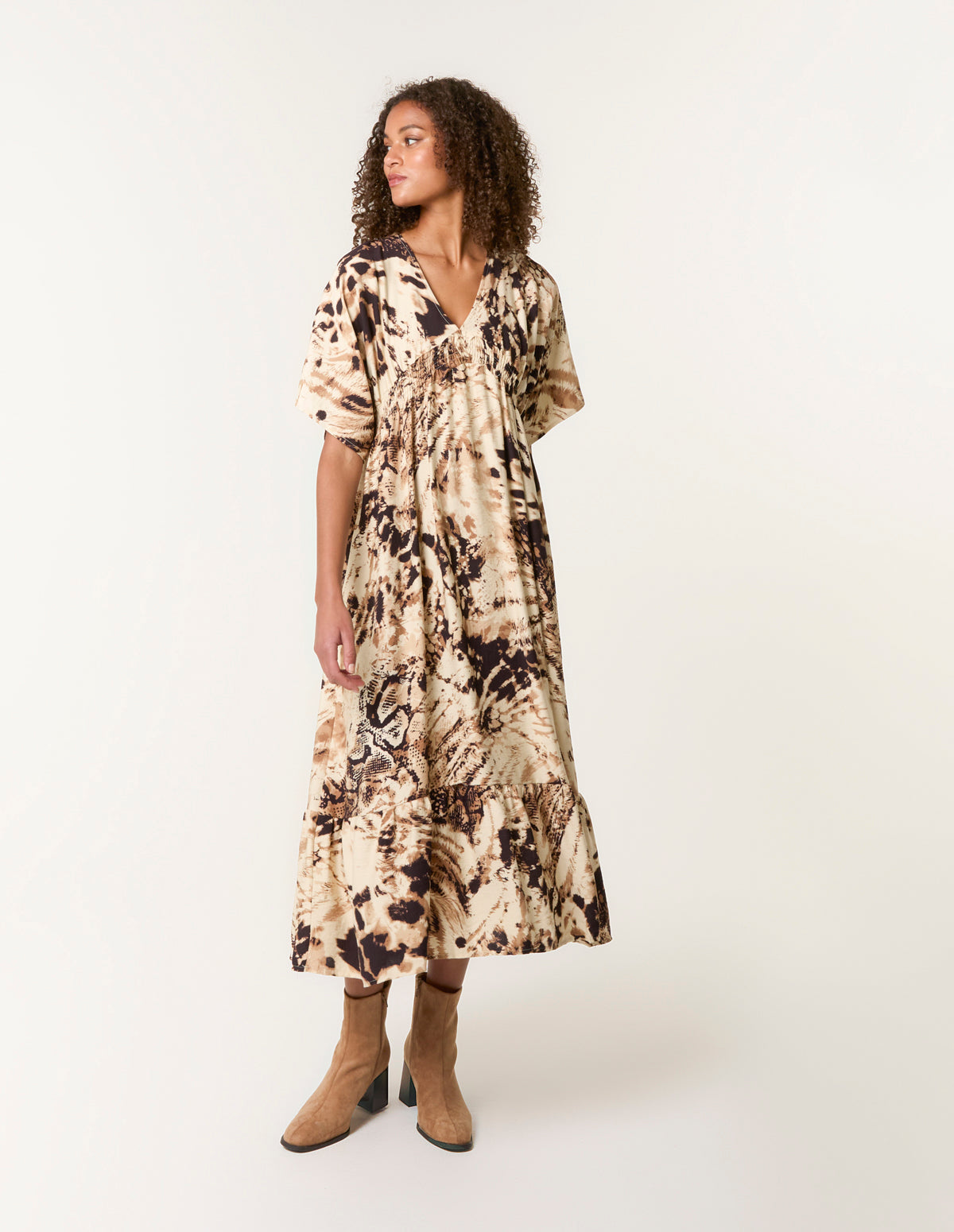 Abstract Animal Print Dress