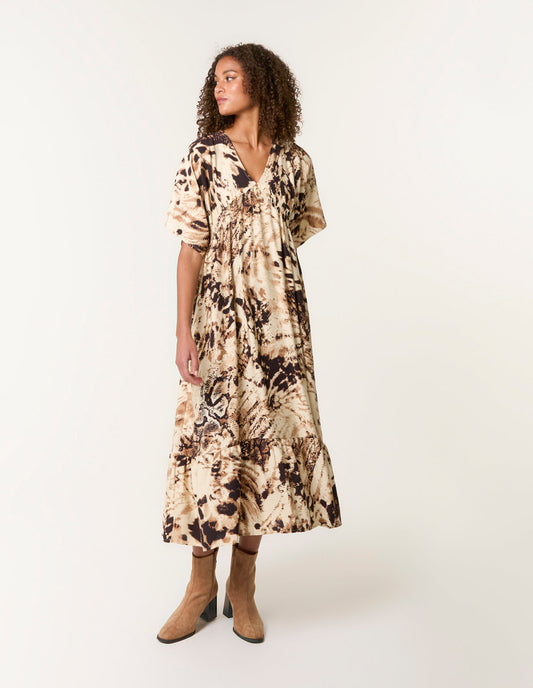 Abstract Animal Print Dress