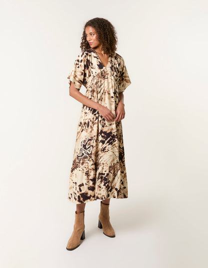 Abstract Animal Print Dress
