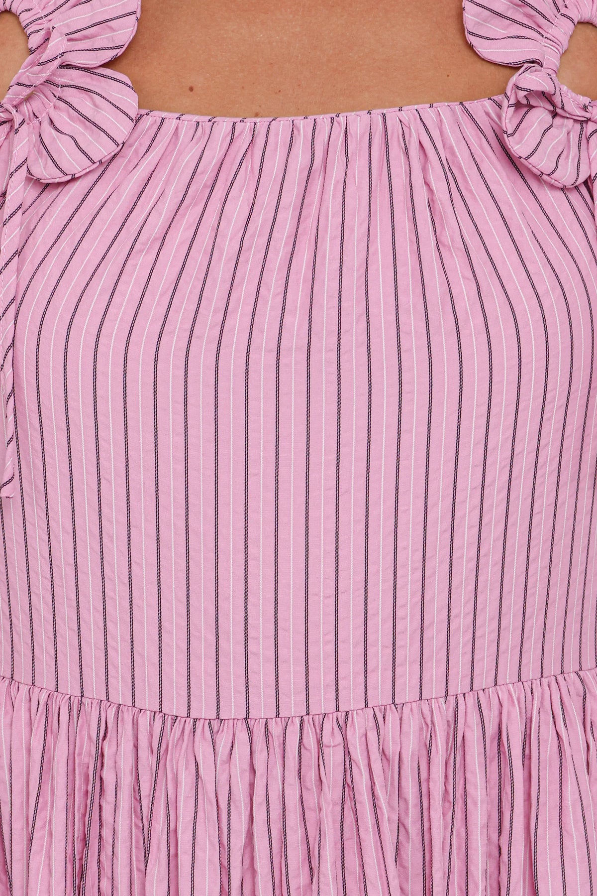 Alden Maxi Dress - Pink/White Stripe