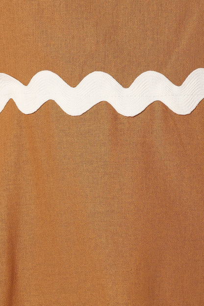 Yana Maxi Dress - Tan White