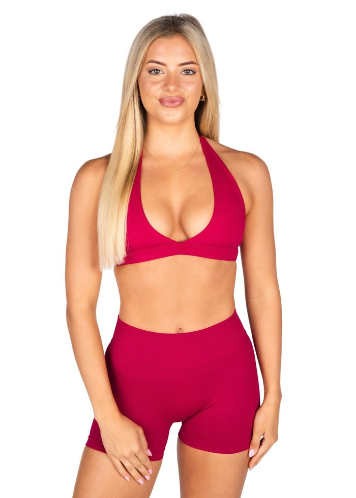 Dynamic Contour Crop - Scarlett Ruby - Red - Kikiva Collection