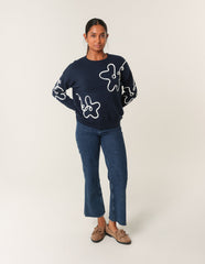 Floral Pattern Sweater