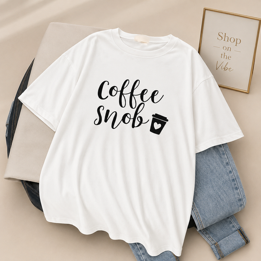 WHITE TEE COFFEE SNOB